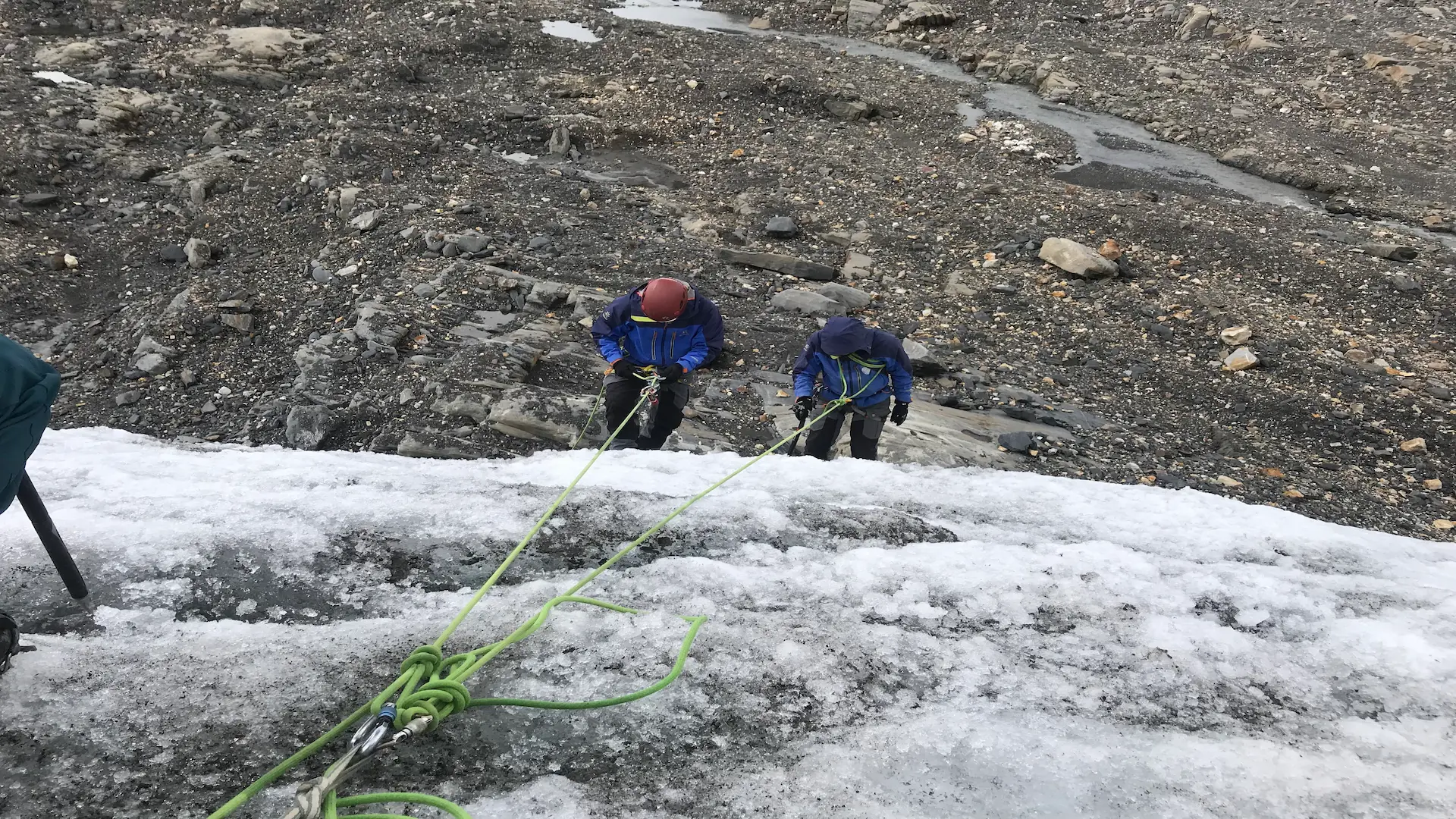 High altitude mountaineering training in the Nar Phu Valley near Kang La Pass in Nepal