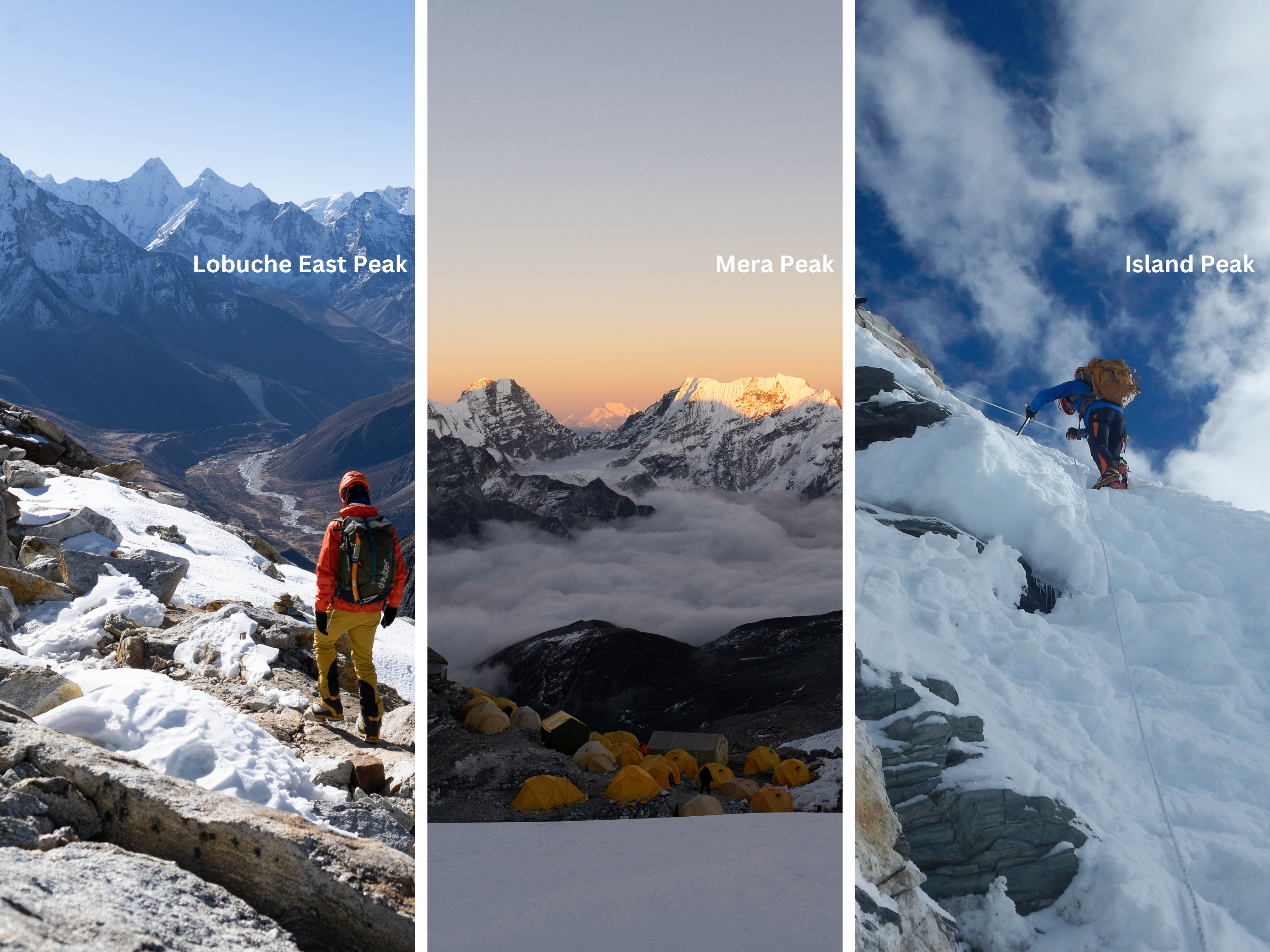 Three Peaks Expedition: (Mera, Island, Lobuche East via Amphu Lapcha and Khongma La Pass)