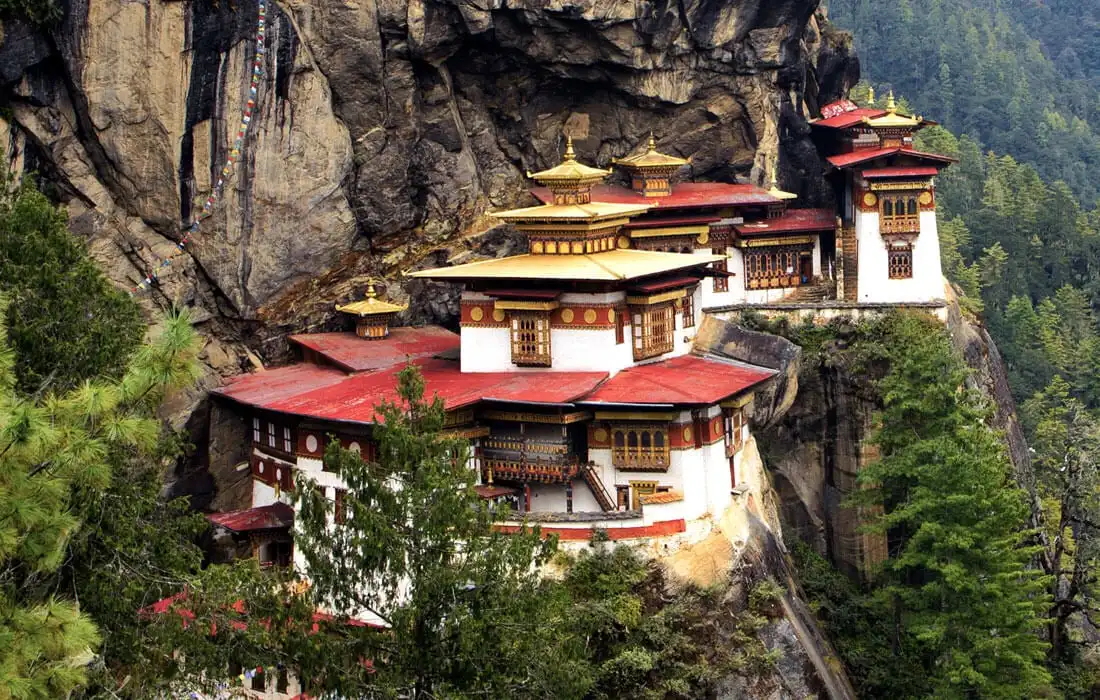 Tiger’s Nest Monastery perched on a cliff during a cultural tour in Bhutan